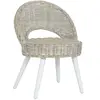 vidaXL Chaise-canapé Kubu Rotin Blanc