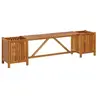 vidaXL Banc de jardin avec 2 jardinières 150x30x40 cm Bois d'acacia