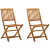 vidaXL Chaises pliables d'extérieur 2 pcs Bois d'acacia solide
