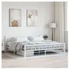 vidaXL Cadre de lit Blanc Métal 200 x 200 cm