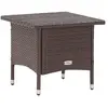vidaXL Table à thé Marron 50x50x47 cm Résine tressée