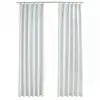 vidaXL Rideaux occultants avec crochets 2 pcs Blanc cassé 140x245 cm