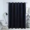 vidaXL Rideau occultant avec anneaux en métal Velours Noir 290x245 cm