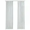 vidaXL Rideaux occultants avec crochets 2 pcs Blanc cassé 140x175 cm