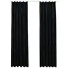 vidaXL Rideaux occultants avec crochets 2 pcs Velours Noir 140x225 cm