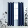 vidaXL Rideaux occultants avec anneaux en métal 2 pcs Bleu 140x225 cm