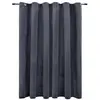 vidaXL Rideau occultant et anneaux métal Velours Anthracite 290x245 cm