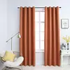 vidaXL Rideaux occultants et anneaux en métal 2 pcs Rouille 140x175 cm