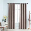 vidaXL Rideaux occultants avec anneaux en métal 2 pcs Taupe 140x225 cm