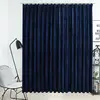 vidaXL Rideau occultant avec crochets Velours Bleu foncé 290x245 cm