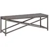 vidaXL Banc de jardin 120 cm Résine tressée Gris