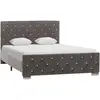 vidaXL Cadre de lit Gris Tissu 120 x 200 cm