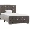 vidaXL Cadre de lit Gris Velours 90x200 cm