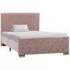 vidaXL Cadre de lit Rose Velours 100 x 200 cm