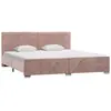 vidaXL Cadre de lit Rose Velours 180x200 cm