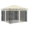 vidaXL Belvédère avec moustiquaire 3x3x2,73 m Crème 180 g/m²