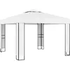 vidaXL Tonnelle avec toit double 3x3 m Blanc