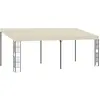 vidaXL Belvédère mural 3x6 m Crème Tissu