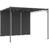 vidaXL Belvédère de jardin avec rideau latéral 3x3x2,25 m Anthracite
