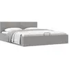 vidaXL Cadre de lit à stockage hydraulique Gris clair Tissu 180x200 cm