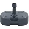 vidaXL Socle de parasol portable Gris Rempli de sable/eau