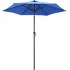 vidaXL Parasol Bleu 200x224 cm Aluminium