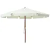 vidaXL Parasol avec mât en bois 330 cm Blanc sable