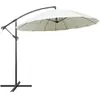 vidaXL Parasol suspendu avec poteau en aluminium Blanc 3 m