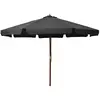 vidaXL Parasol avec mât en bois 330 cm Anthracite
