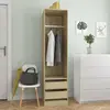 vidaXL Garde-robe avec tiroirs Chêne sonoma 50x50x200 cm Aggloméré