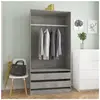 vidaXL Garde-robe Gris béton 100x50x200 cm Aggloméré
