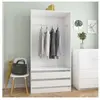 vidaXL Garde-robe Blanc brillant 100x50x200 cm Aggloméré