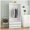 vidaXL Garde-robe Blanc 100x50x200 cm Bois d'ingénierie