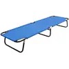 vidaXL Chaise longue pliable Bleu Acier