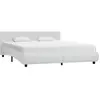 vidaXL Cadre de lit avec LED sans matelas blanc 160x200 cm