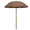 vidaXL Parasol avec mât en acier 180 cm Taupe