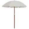 vidaXL Parasol avec mât en acier 180 cm Sable
