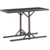 vidaXL Table de jardin Marron 110x53x72 cm Verre et résine tressée