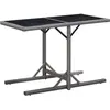 vidaXL Table de jardin Anthracite 110x53x72 cm Verre et résine tressée