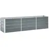 vidaXL Lit surélevé de jardin Acier galvanisé 240x40x45 cm Gris