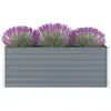 vidaXL Jardinière 160 x 80 x 45 cm Acier galvanisé Gris