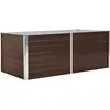 vidaXL Jardinière 160 x 80 x 45 cm Acier galvanisé Marron