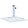 vidaXL Socle de parasol Blanc 12 kg 49 cm Fonte
