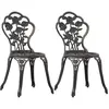 vidaXL Chaises de bistro 2 pcs Bronze Aluminium coulé