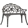 vidaXL Banc de bistrot 100 cm Bronze Aluminium coulé