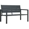 vidaXL Banc de jardin 120 cm PEHD Gris Aspect de bois