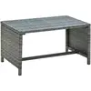 vidaXL Table basse Anthracite 70x40x38 cm Résine tressée