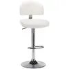 vidaXL Tabouret de bar Blanc Similicuir