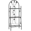 vidaXL Support à plantes 3 niveaux Noir 52x28x128 cm Fer