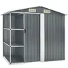 vidaXL Abri de jardin avec étagère Gris 205x130x183 cm Fer